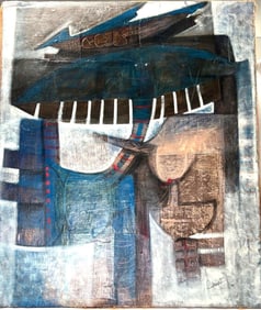 Oil on Jute canvas signed Alberto DONET Lower Right