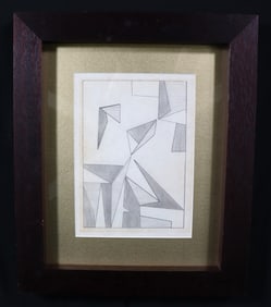 FRAMED Drawing on Paper signed on the back Alberto Menocal