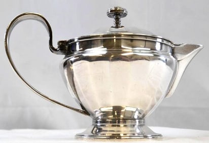 Good looking French Art Deco Tea POT Silver plate Froml Martinez Hotel CANNES