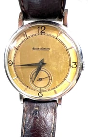 Vintage Jaeger-LeCoultre stainless steel Triple Date Watch (late 1940's)