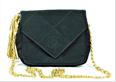 Chanel vintage quilted suede mini v flap bag cc logo gold chain