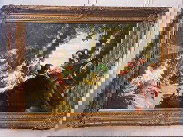 Oil on canvas signed lower left OJEDA, after WAGNER FERDINAND