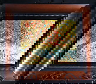 Framed Acrylic on Canvas signed Hector Molne with COA