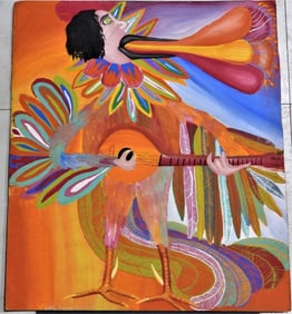 Pedro OSES DIAZ, Medium: Acrylic on Cardboard, signed lower right and dated