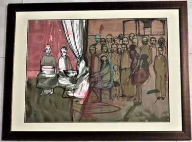 Framed Serigraph by Carlos Quintana signed and numbered 36/80