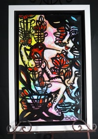 Framed Mixed media on canvas signed Zaida DEL RIO and dated 2022 With COA