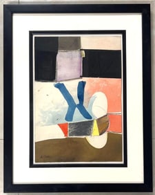 Framed mixed media on paper signed Antonio Vidal Fernandez (1928-2013) Cuban. With COA