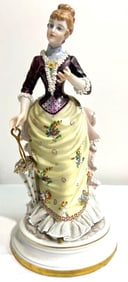 San Marco Dresden lace porcelain figurine, lady