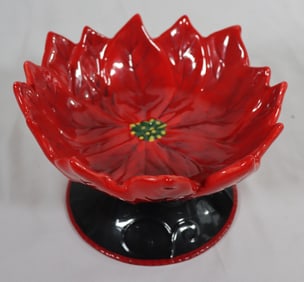 Christmas poinsettias swirls tabletop dated 2009