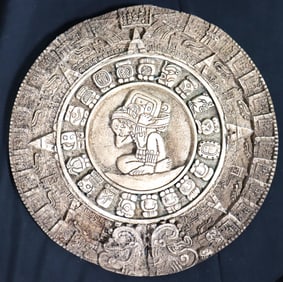 Maya calendar plate