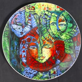 Collectible Plate dated 2000 Collection Haitien painting