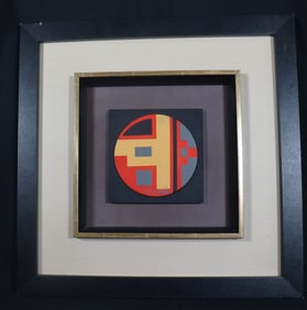 Framed Mixed Media on wood signed DARIE
