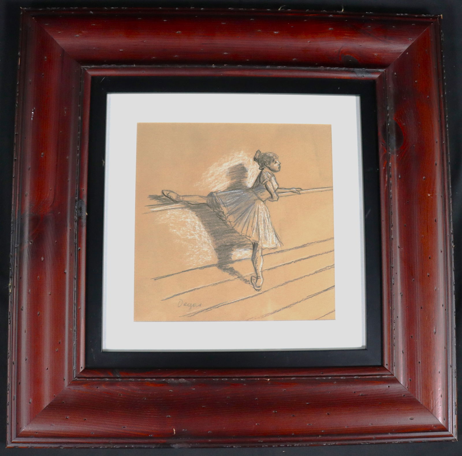 FRAMED Pastel on paper signed DEGAS lower left (1 of 5)