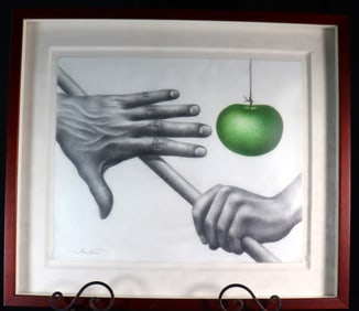 FRAMED Mixed Media on Paper signed Nelson FRANCO, Cuban