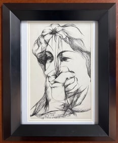 Ernesto Garcia Pena (Cuba, 1949). Ink portrait drawings on paper.
