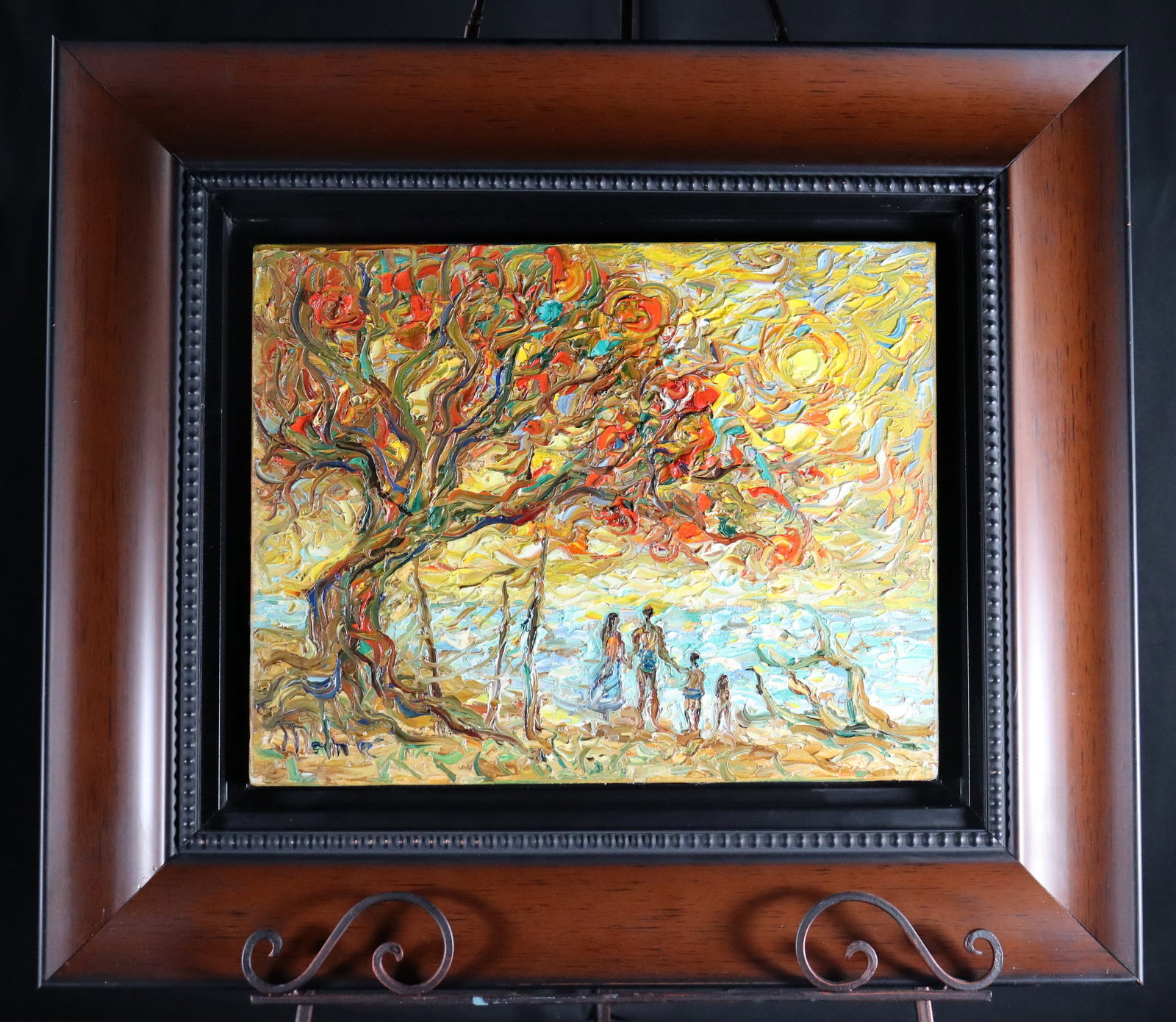 Framed Acrylic on Canvas signed Hector Molne with COA (1 of 5)