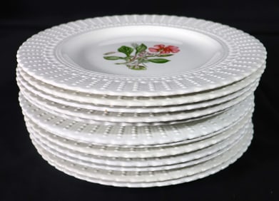 12 X Dinner Plates Norbury by Royal Cauldon, Floral, Embossed