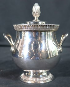 Christofle Malmaison Sugar Bowl Silverplated with Lid