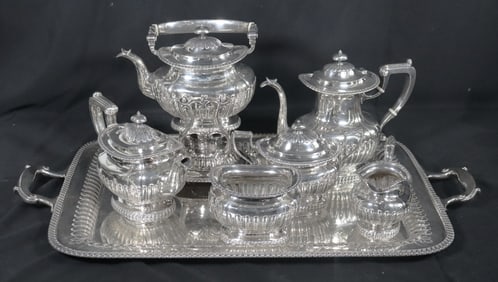 Gorham Manufacturing Company, United States, an 8 Piece sterling silver tea/coffee set with sterling