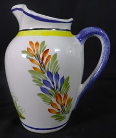 Pitcher Henriot (Man Center) by Quimper from France