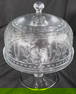 Vintage William Yeoward (20 C England) Glass Cake stand with Dome