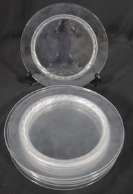Six Lalique Dessert Plates