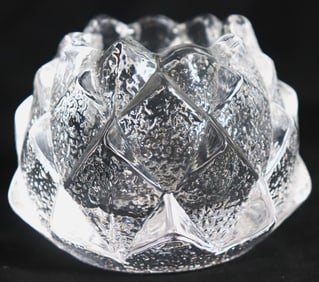 Vintage  Orrefors Nimbus Artichoke Textured Glass Votive Candleholder