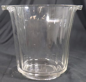 Clear Glass Ice bucket or wine cooler made in FRANCE