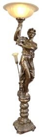 Large Statue Torchiere Floor Lamp