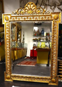 Large Golden Framed Mirror