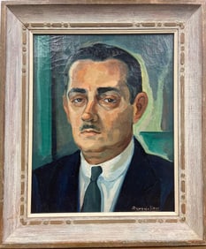 Oil on Canvas signed Domigo Ravenet and dated 1955 lower right.