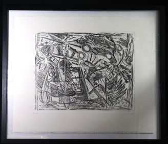 Framed Lithograph by Carlos Alfonzo numbered 28
