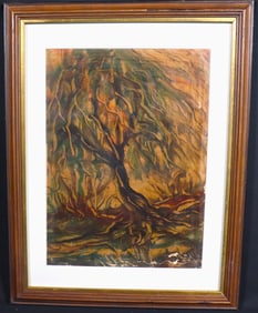 Framed Oil on Masonite signed Hector Molne circa 1964 with COA