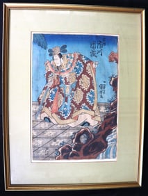 Framed Japanese Woodprint by UTAGAWA KUNIYOSHI (1797-1861) Edo period (1615-1868), circa 1830