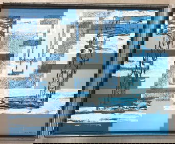 Framed Mixed Media on Wood signed Irene Rice Pereira