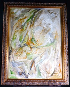 Framed Oil on Canvas signed JORGE GARCIA NAPOLES and dated 1971