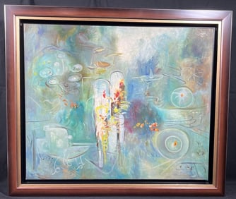 Framed Oil on Canvas signed Roberto Matta (1911-2002)