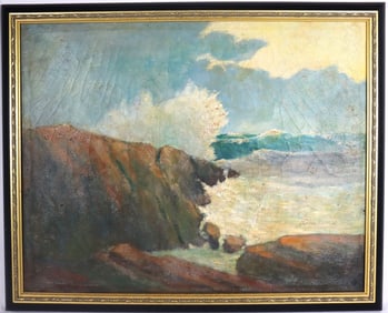 Framed Oil on Canvas Signed Enrique CRUCET (1895-1979) Cuban artist.