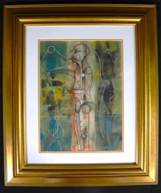Framed Mixed Media on paper signed Rufino Tamayo and dated 79, lower right