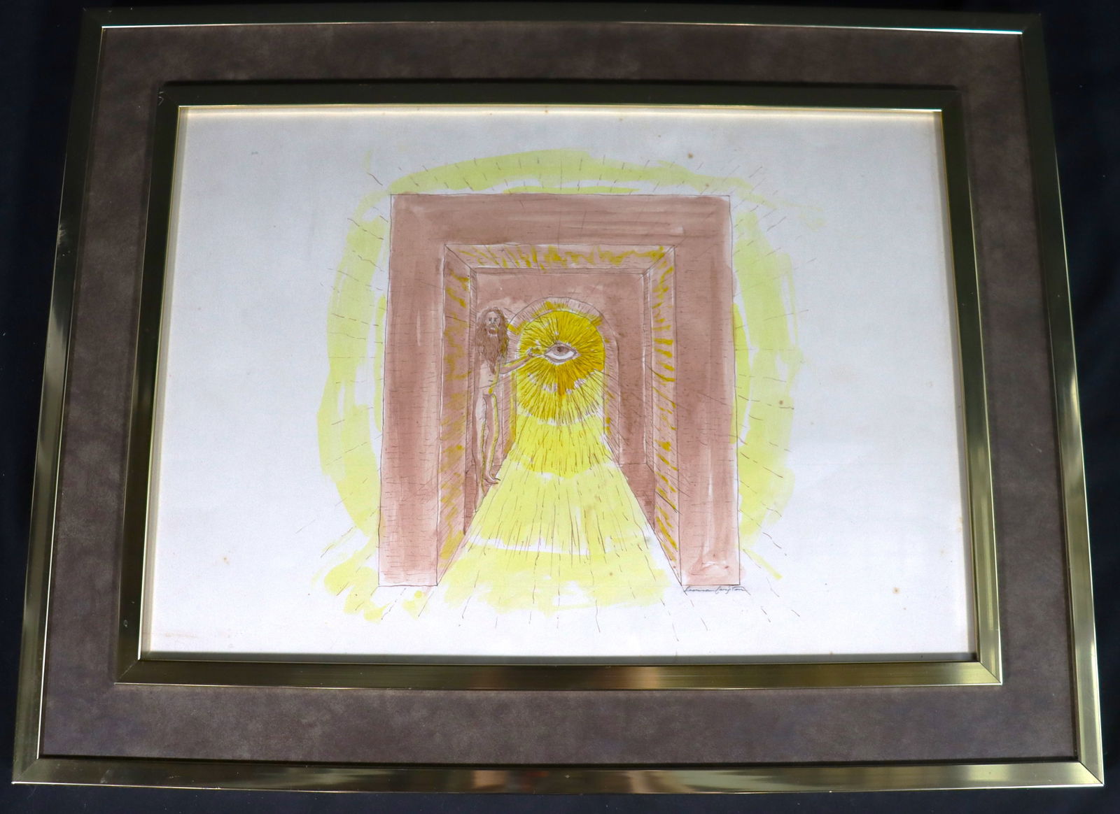 Framed Mixed Media on paper signed Leonora Carrington (1 of 5)