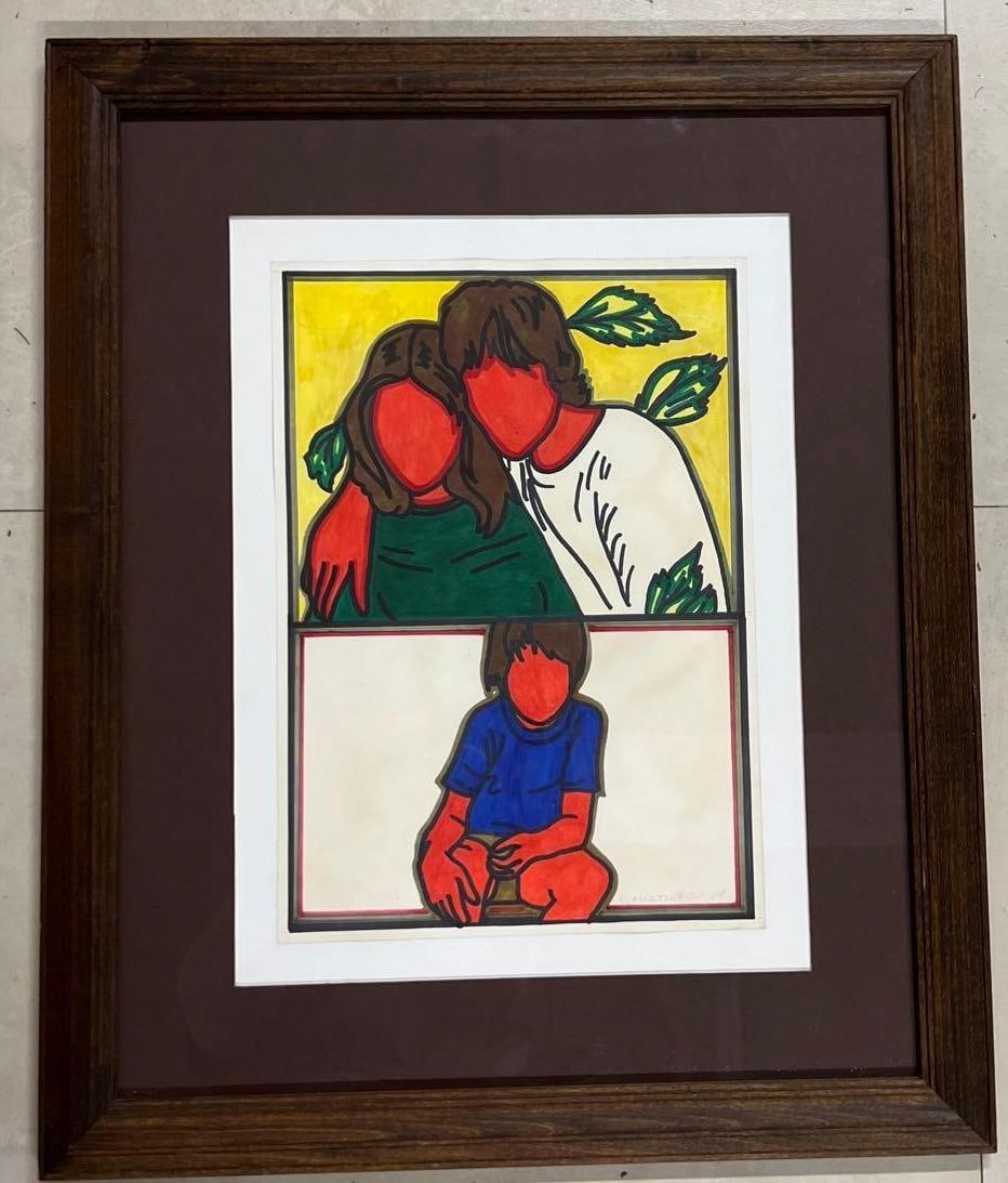 Raul Martinez (Cuba 1927 - 1995) Framed watercolor on paper, signed and dated 84 (1 of 6)