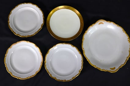 Five unmatched Porcelain plates from Bavaria Germany