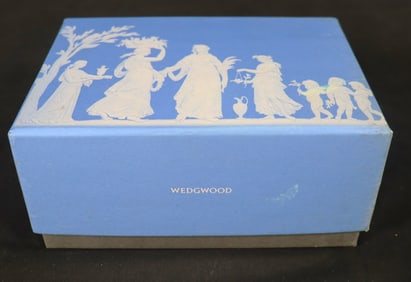 Wedgwood Christmas Ornament CAMEO TEASET White Teacup Creamer Sugar Teapot