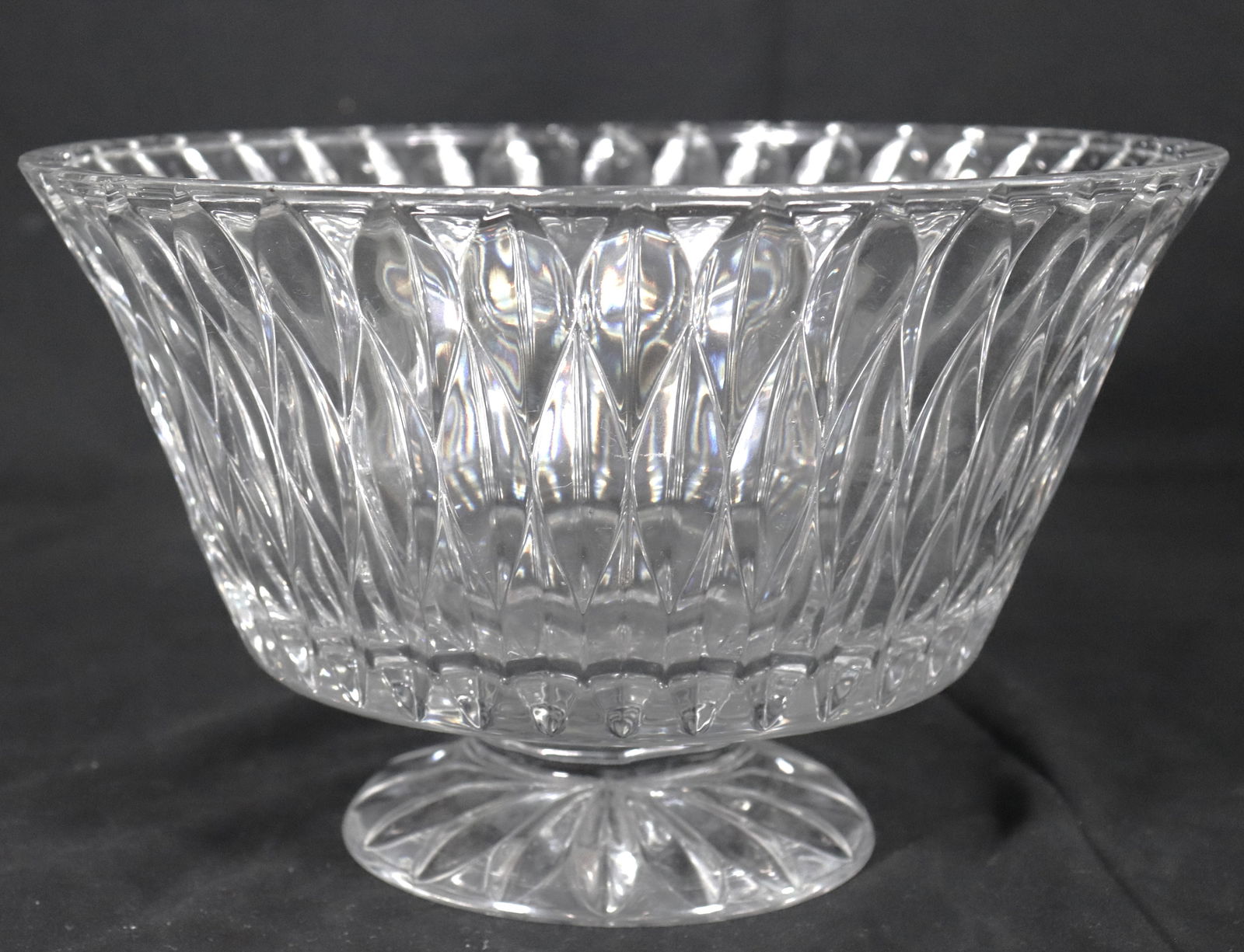 VINTAGE BLOCK PEDESTAL DISH 24% FULL LEADED CRYSTAL HANDCRAFTED from POLAND (1 of 5)