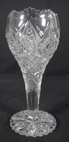Vintage Cut GLASS CHALICE BOUQUET VASE