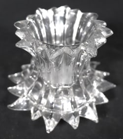Heavy Lead Crystal PartyLite Aurora Pillar Votive Candle Holder
