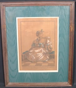 Framed print after Pierre-Thomas LeClerc (1740 - 1799)