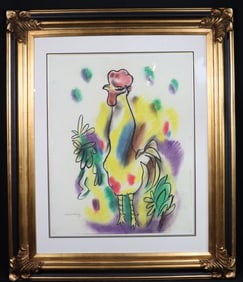 Framed Mixed Media on Paper signed Mariano RODRIGUEZ   and dated 77
