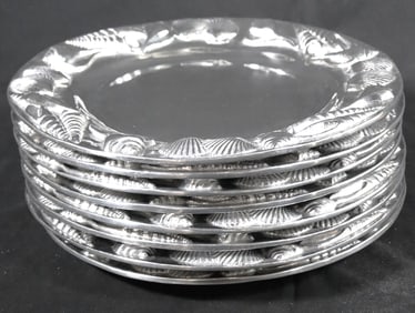 Eight Vintage Mariposa Brilliante Plates dated 1993 made in Mexico