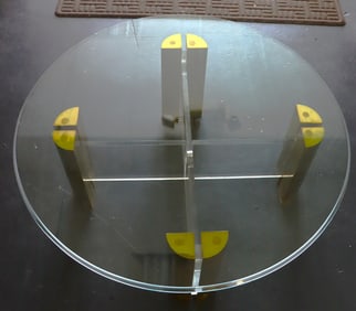 Glass Coffee Table Round Modern